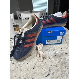 Adidas Gazelle Indoor Men 7.5 /women 8.5 Legend Ink Navy Red JH5404 NIB